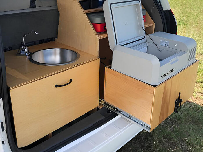 Drawer slide suits deep drawers for heavy pots and appliances